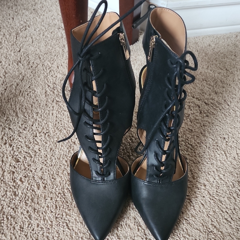 Jessica Simpson Black Lace-Up Women's Boots